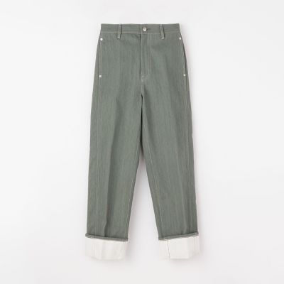 ピグメントダイデニム　ロールアップパンツ