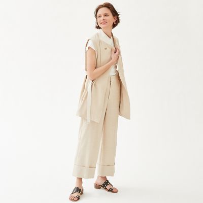 ＜maison TOMORROWLAND＞サマーブークレーツイード　セミワイドクロップドパンツ