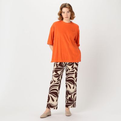 トゥモローランド マカフィー フラワープリント ストレートパンツ 34 フレア トゥモローランド マカフィー フラワープリント ストレート