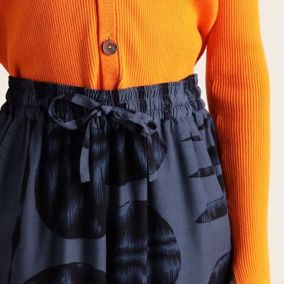 ムーンプリント　イージーストレートパンツ