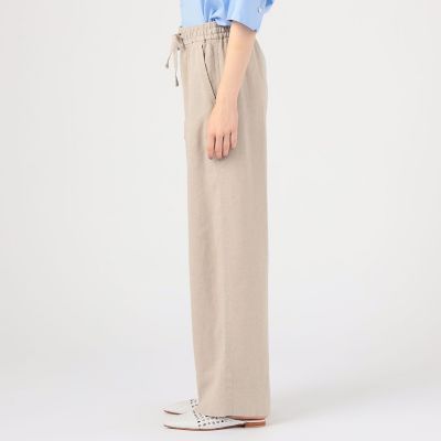 トゥモローランド リネンポリエステル イージーストレートパンツ ベージュ 36 リネンポリエステル イージーストレートパンツ | maison