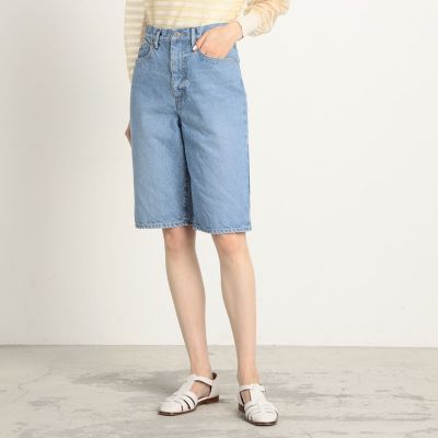 コットンデニム　ハーフパンツ