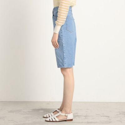 コットンデニム　ハーフパンツ