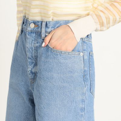 コットンデニム　ハーフパンツ