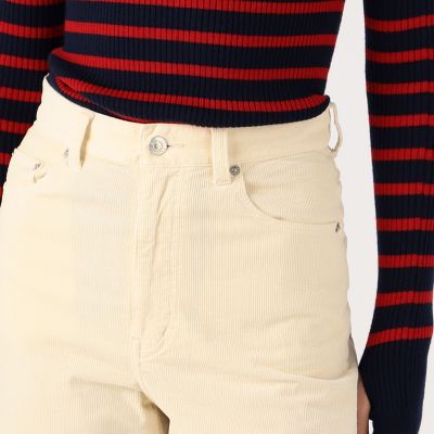 ストレッチコーデュロイ　ストレートパンツ