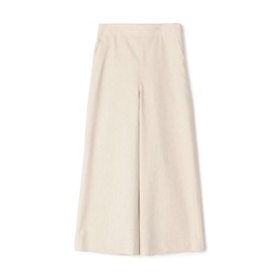 ＜maison TOMORROWLAND＞ポリエステルリネンストレッチ　セミワイドクロップトパンツ