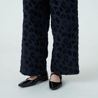 カットジャカード　イージーストレートパンツ