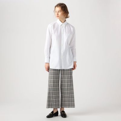 ウォッシャブルフランネル ワイドクロップドパンツ | maison