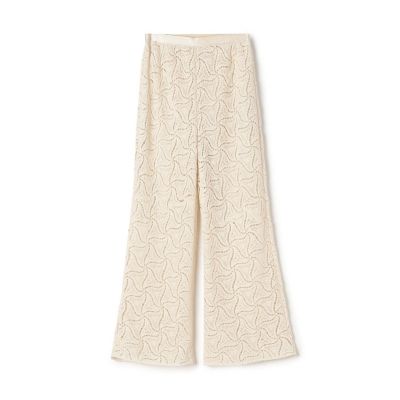 ＜maison TOMORROWLAND＞トライアングルクロシェ　セミフレアパンツ