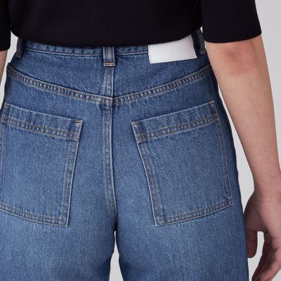 コットンデニム　ストレートパンツ