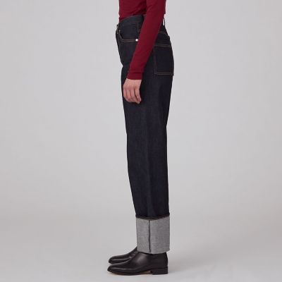 コットンデニム　ストレートパンツ