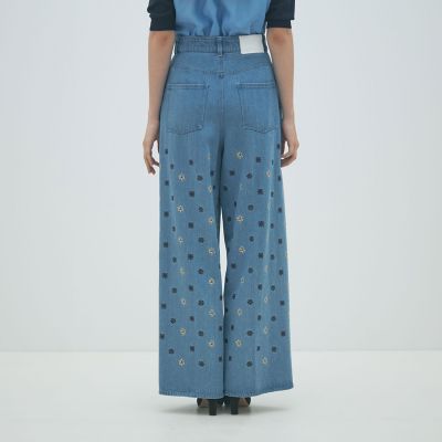 nammi 】LINKABLE デニムエンブロイダリートップス(ブルー) nammi 様