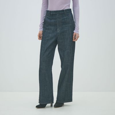 セオリー2025 デニム　ストレート　　インディゴ 23 新品 送料無料】インディゴデニム ストレートパンツ | maison TOMORROWLAND