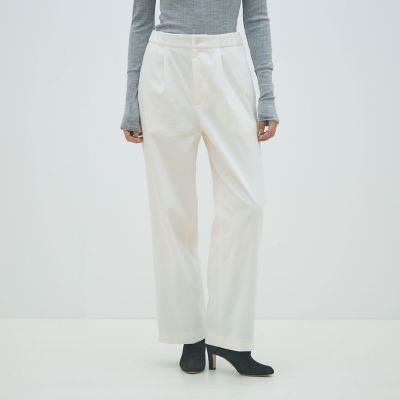 コットンコーデュロイ タックストレートパンツ | maison TOMORROWLAND