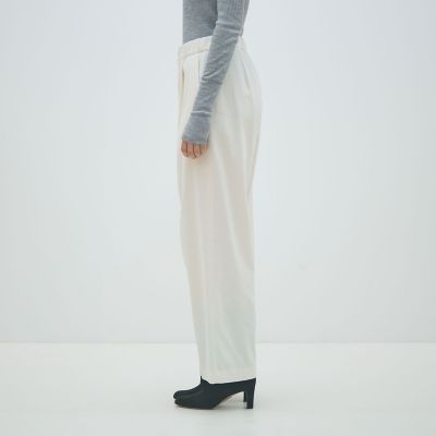 コットンコーデュロイ タックストレートパンツ | maison TOMORROWLAND