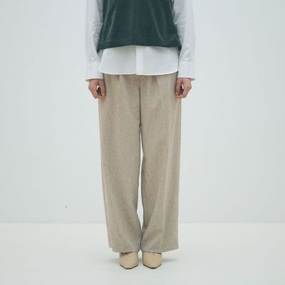 ネップツイード タックテーパードパンツ | maison TOMORROWLAND/メゾン