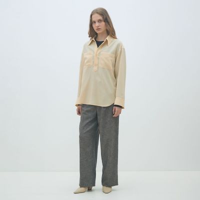 ネップツイード タックテーパードパンツ | maison TOMORROWLAND/メゾン