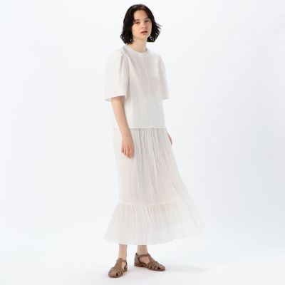 正規店買付【Chloe】シルクモスリン ギャザー マキシ スカート Chloe〉シルクモスリン製ギャザーマキシスカート（関税込み