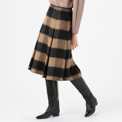 シャギーチェック ボックスタックスカート | maison TOMORROWLAND