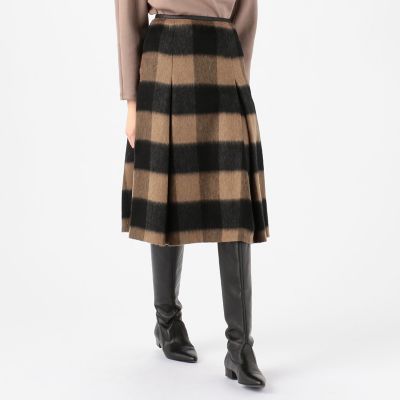 シャギーチェック ボックスタックスカート | maison TOMORROWLAND