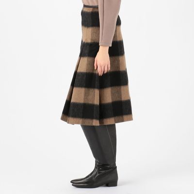 シャギーチェック ボックスタックスカート | maison TOMORROWLAND