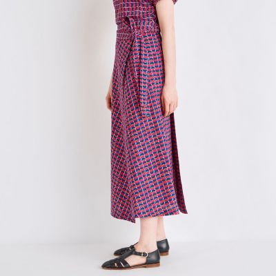ジオメトリックバティックプリント Aラインスカート | maison