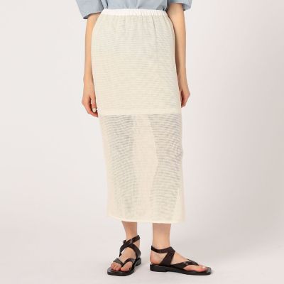 【Karen Millen】コットンストライプ フルミディスカート Cotton Stripe Full Midi Skirt | Karen Millen
