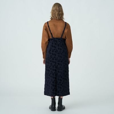 マカフィー 23AW カットジャカード サスペンダーハイウエストロングスカート BPF01_12_12053405134_6902?$