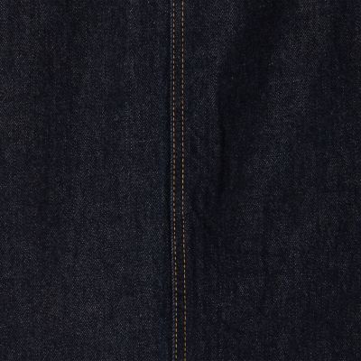コットンデニム　セミフレアマキシスカート