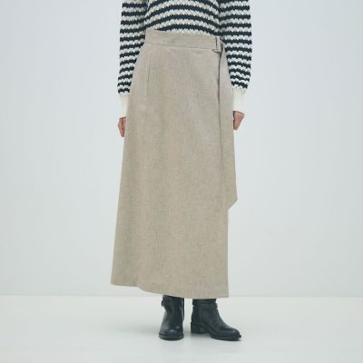 ネップツイード マキシスカート | maison TOMORROWLAND/メゾン