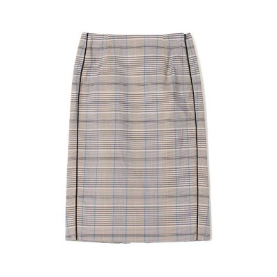 ＜maison TOMORROWLAND＞トゥーサイドチェック　タイトスカート