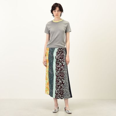 ジオメトリックパターンプリント ラップスカート | maison