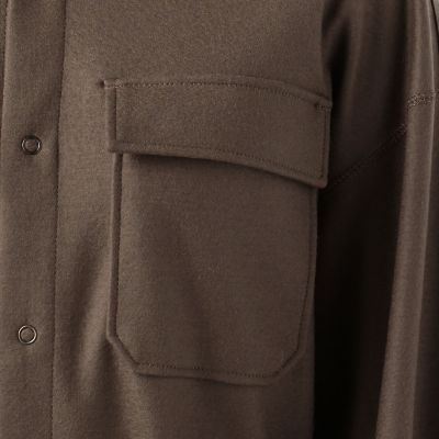 ファインウールスムース　スタンドネックシャツワンピース