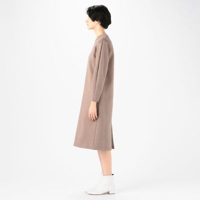 コットンポリエステルダンボール　スタンドネックワンピース