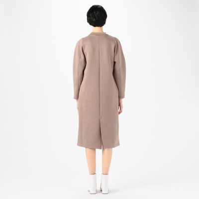 コットンポリエステルダンボール　スタンドネックワンピース
