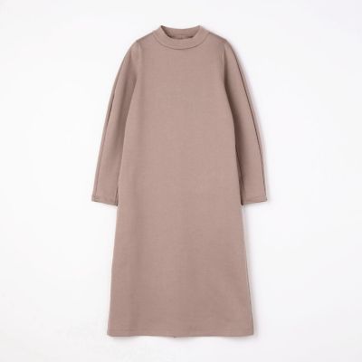 コットンポリエステルダンボール　スタンドネックワンピース