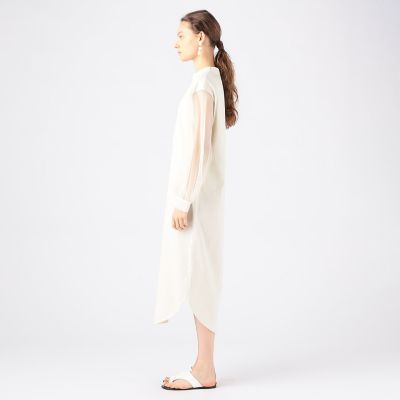 シアーコンビ　クルーネックワンピース