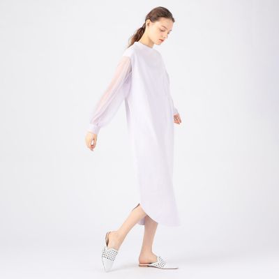 シアーコンビ　クルーネックワンピース