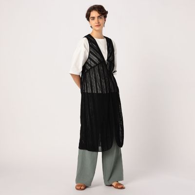 ＜maison TOMORROWLAND＞ラッセルレース　ロングジレ