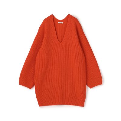 ウール　Ｖネックチュニックプルオーバー