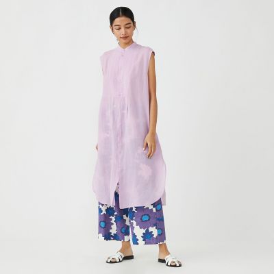 MACPHEE（マカフィー）の「リネンラミーバンドカラーシャツ