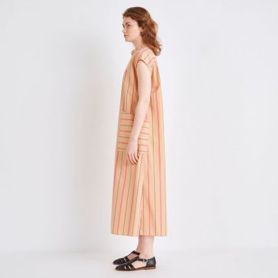 【美品】TOMORROWLAND シルク混 ストライプ ロングシャツワンピース 美品】TOMORROWLAND シルク混 ストライプ ロングシャツ