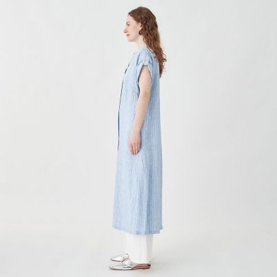 リネンシャーティング　シャツワンピース