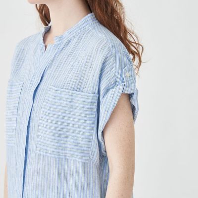 リネンシャーティング　シャツワンピース