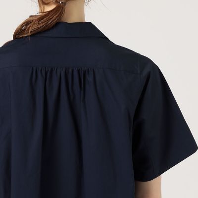 新品 メゾンフラネウール タイプライターシャツワンピース　イタリア製　40 ウォッシャブル】タスランタイプライターシャツワンピース