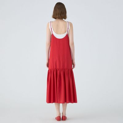 【Karen Millen】サテン クレープ チェーン ミディ ワンピース BANANA REPUBLIC ワンピース FACTORY STORE サテンクレープ
