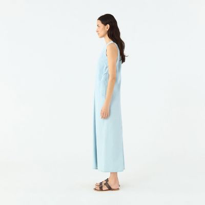 コットンセルロースデニム ノースリーブワンピース | maison