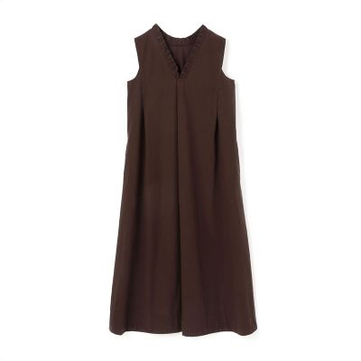 ＜maison TOMORROWLAND＞【予約商品６月上旬以降順次お届け】コットンタイプライター　ノースリーブマキシワンピース