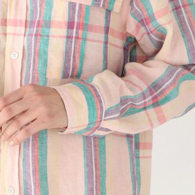 美品　マカフィー トゥモローランド リネン100% バンドカラーシャツワンピース BPF01_12_12069206335_6400?$