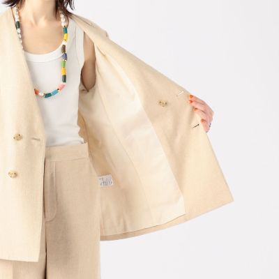 新品未使用！サマーブークレーツイード ノーカラージャケット